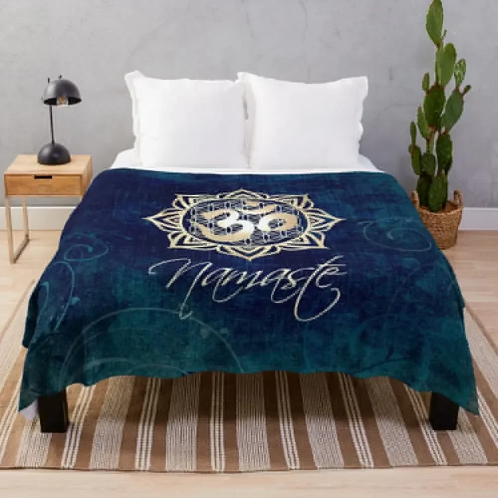 

Namaste Lotus Flower of Life Mandala Throw Blanket Flannels Decoratives warm winter Blankets