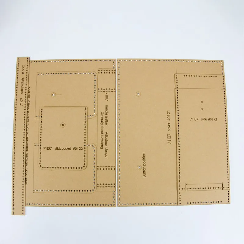 YOMDID Shoulder Bags Man Leather Craft Template DIY Bag Making Leather Stencils Paper Molds Practical Handcraft Leather Tools