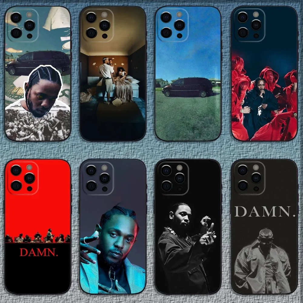 Rapper K-Kendrick L-Lamar Phone Case For iPhone 16,15,14,13,12,11,Pro,X,XS,Max,XR,Plus,Mini Soft Black Cover