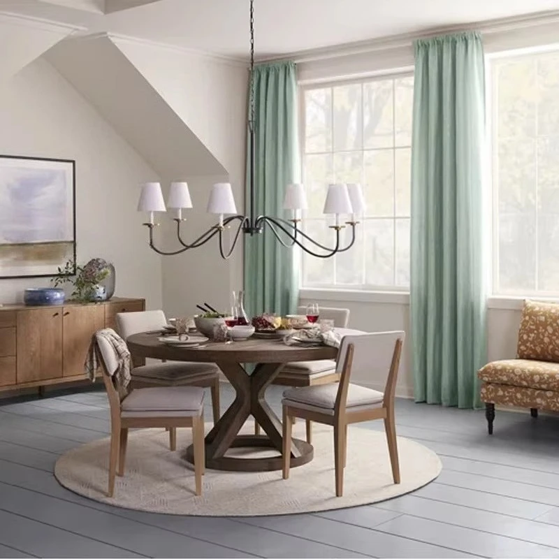 

Американская минималистичная люстра для гостиной, осветительные приборы в стиле французского романтического ретро для вилл и двухуровневых домов