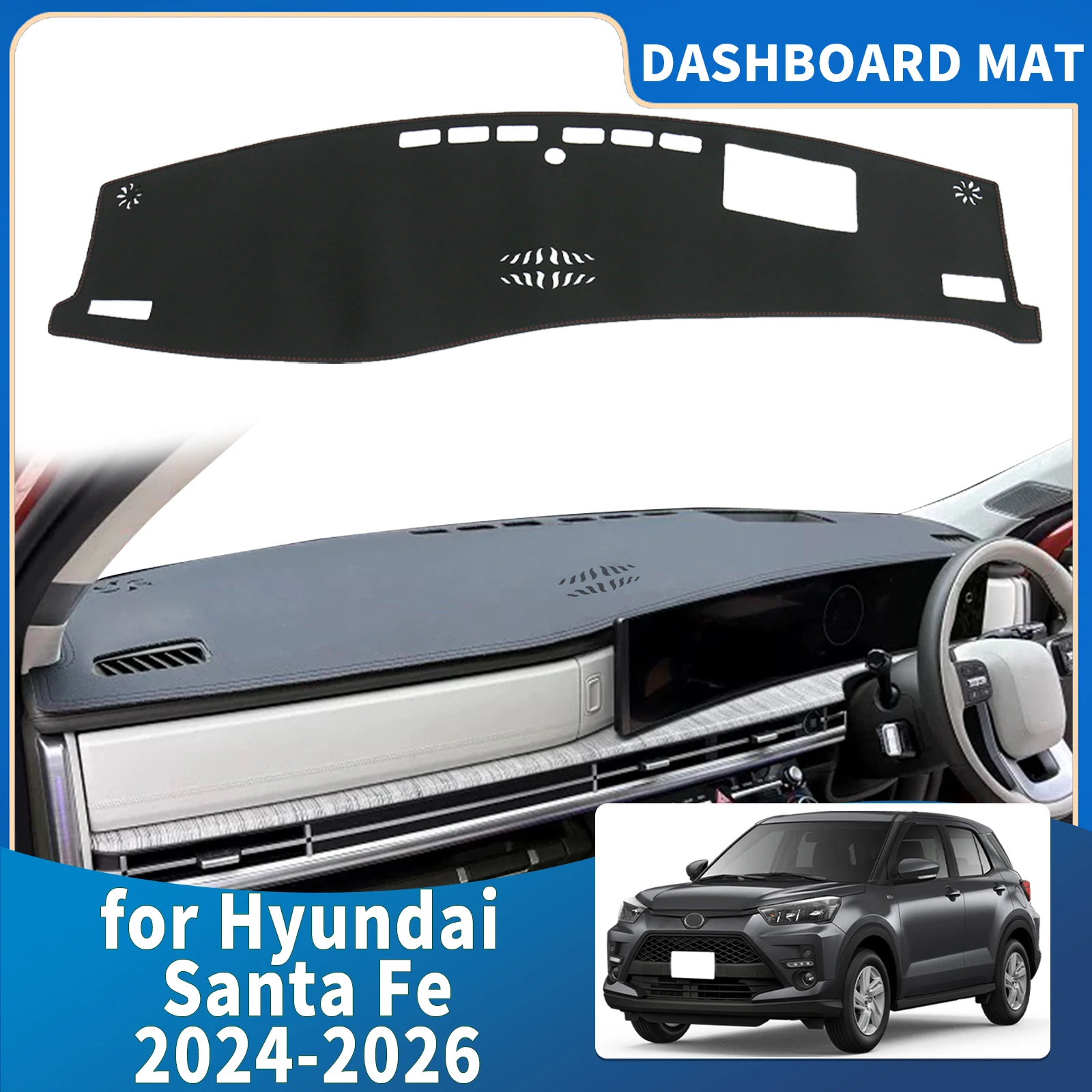 

fit for Hyundai Santa Fe Santafe 2024-2026 MX5 Car Dashmat Dashboard Cover Pad Protective Carpet Accessories DashMat Sunshade