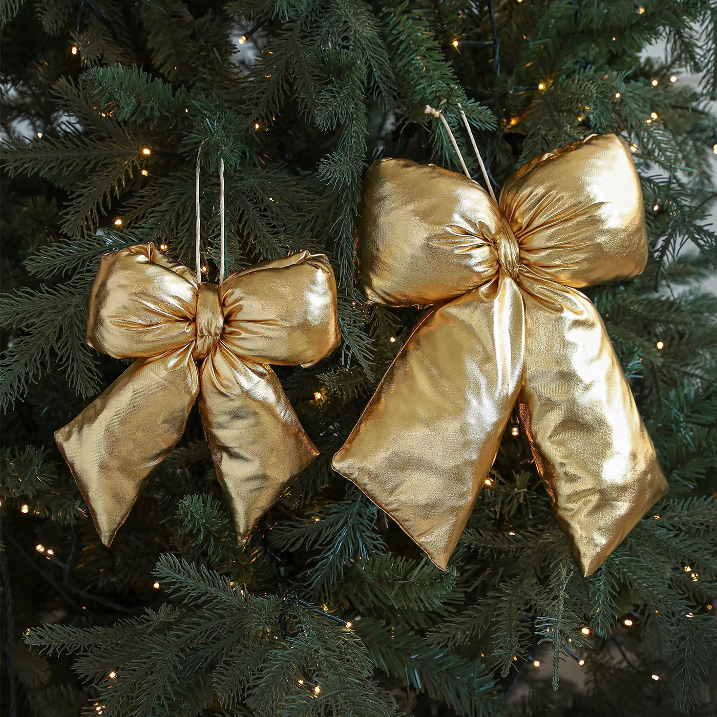 

Золотые рождественские банты блестящие и блестящие высококачественные модные подвески для рождественской елки, украшения, реквизит