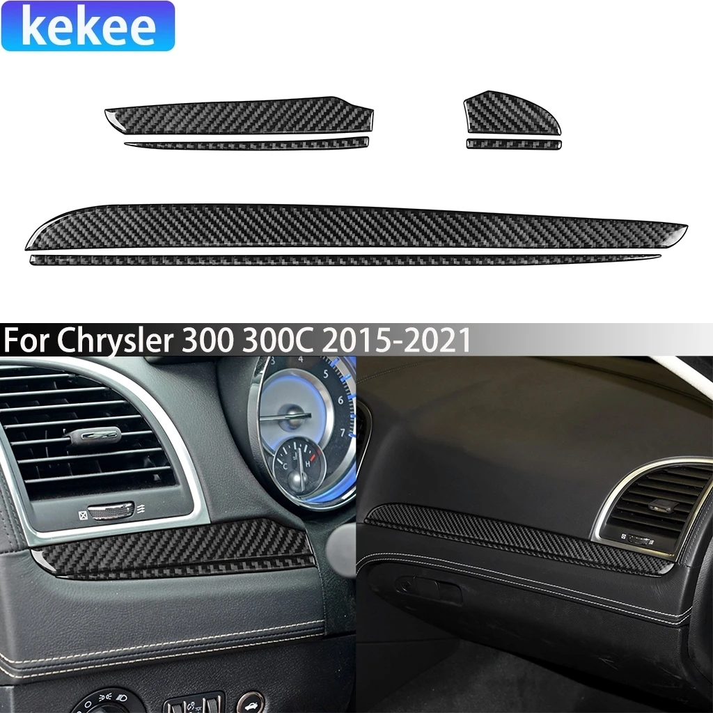 

For Chrysler 300 300C 2015-2021 Carbon Fiber Center Console Dashboard Panel Car Accessories Interior Cover Stickers Auto Trim