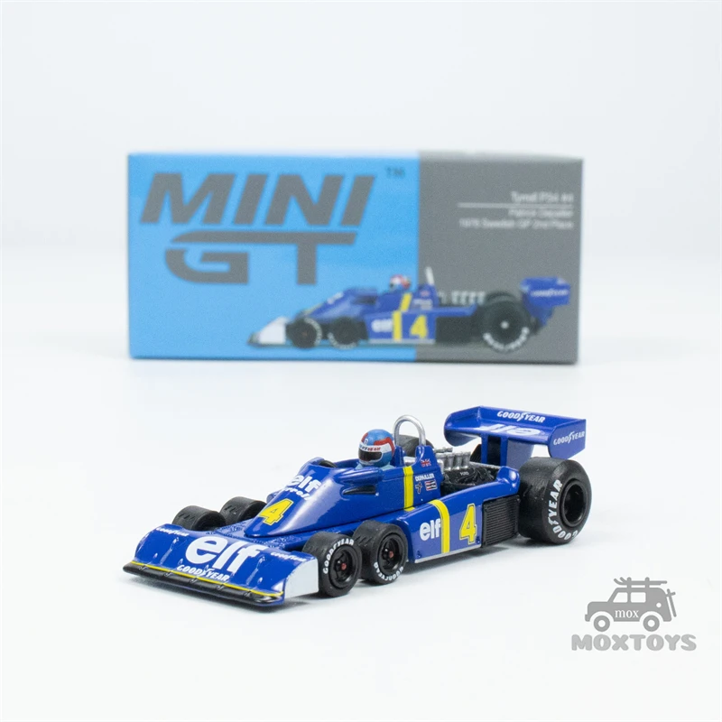 Mini GT Diecast modelo carro, Jody checkter, Patrick Depailler, GP sueco, Tyrrell P34, #3, 1:64, 1976