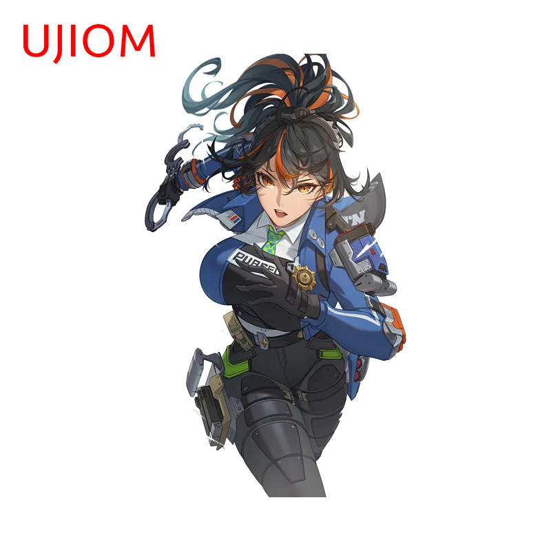 UJIOM Trendy Zenless Zone Zero Game Wall Sticker Zhu Yuan Mirror Waterproof PVC Decal Stylish Cute Bathroom Decor Accessories