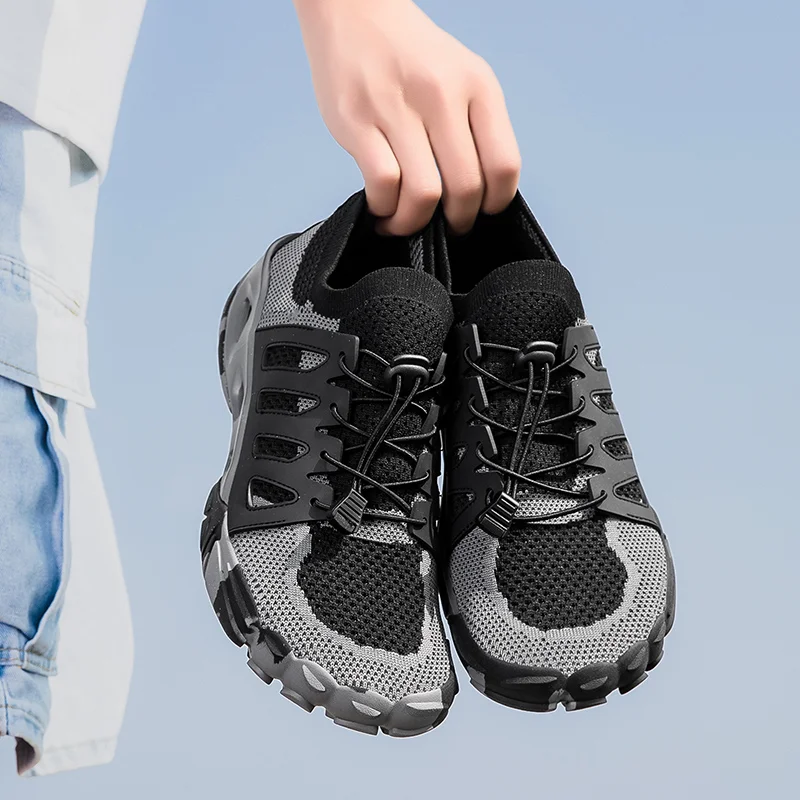 Mountaineering Hiking Shoes Mens Outdoor Comfortable Wearable Climbing Trekking Sneakers Mens Sports Work Shoes