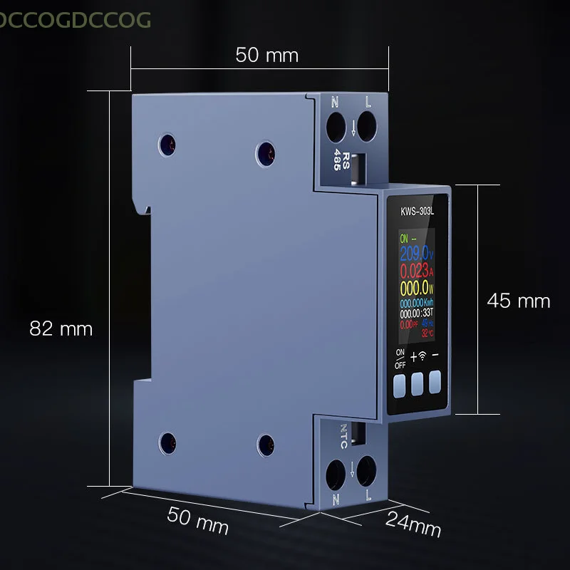Tuya WiFi Power Meter Din-schiene 2P AC Energie Meter APP Steuerung 85-290V/40A spannung Strom Meter Strom Verbrauch Meter