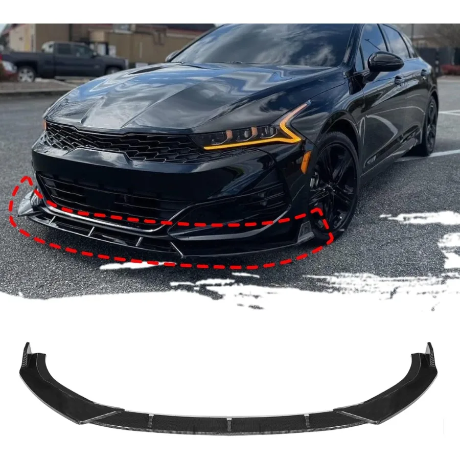 

Губа переднего бампера подходит для Kia K5 GTLine 20202025, 3 шт., комплект переднего бампера, спойлер, совместимый с 20202025 Kia K5 GT Line