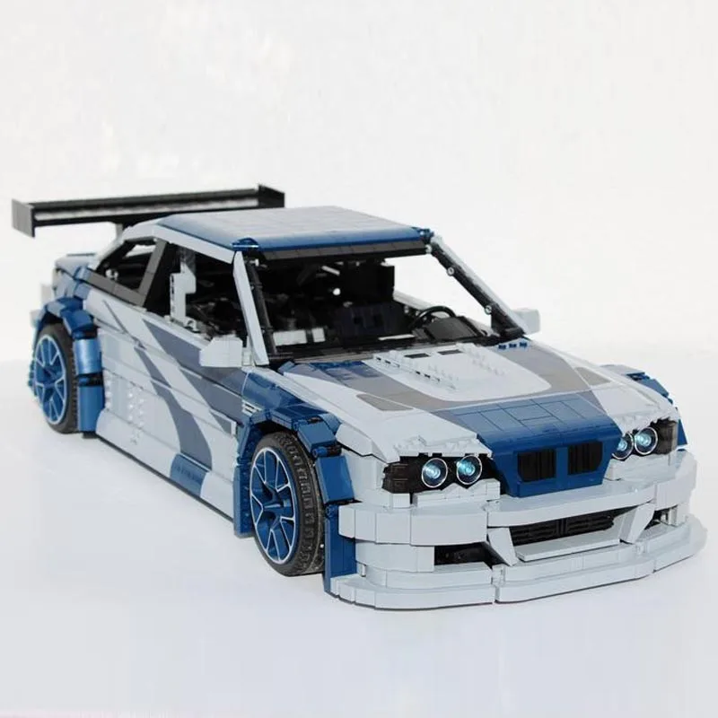 New M3 E46 GTR Most Wanted - RC Model Supercar Racers Vehicles MOC-142015 Building Blocks Bricks Toys Kids Boys Birthday Gifts