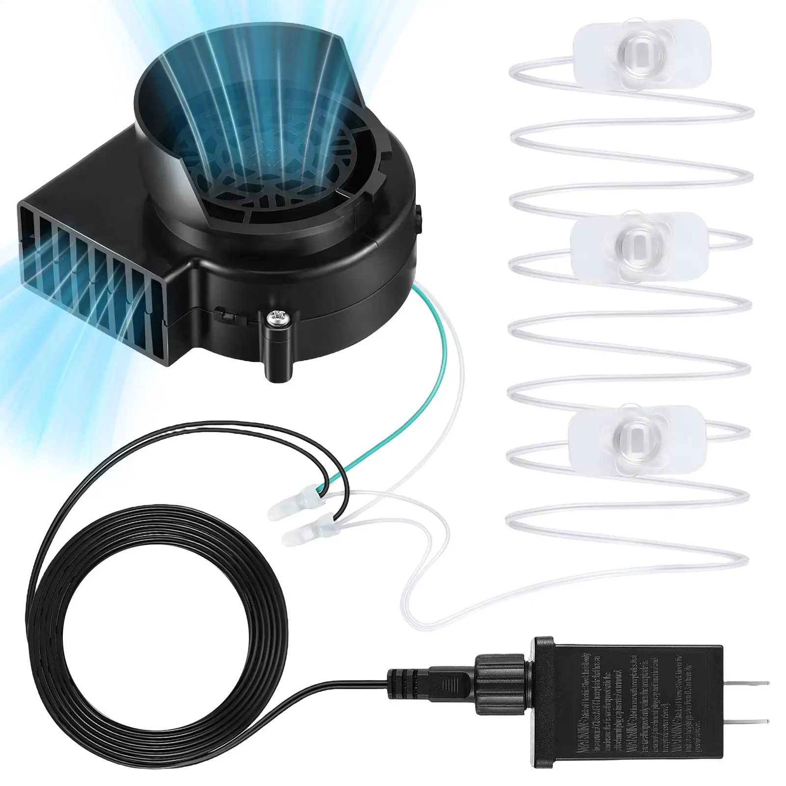 

12V Inflatable Air Blower Fan with LED Light String US/EU/UK Plug Portable Blowing Machine for Inflatable Decoration Replacement
