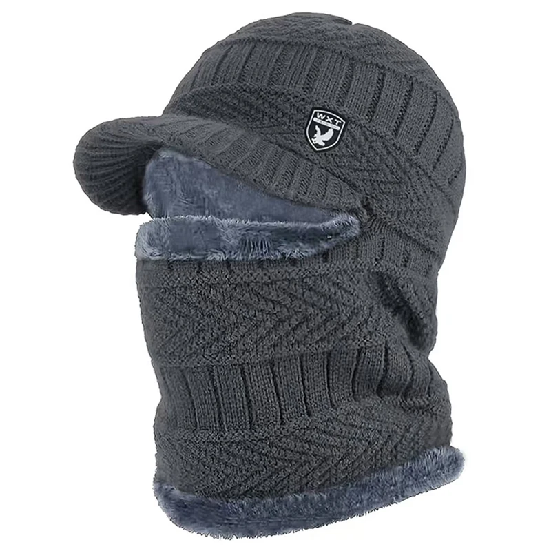 1Pcs Two-In-One Winter Warm Hat, with Brim and Detachable  display picture 1