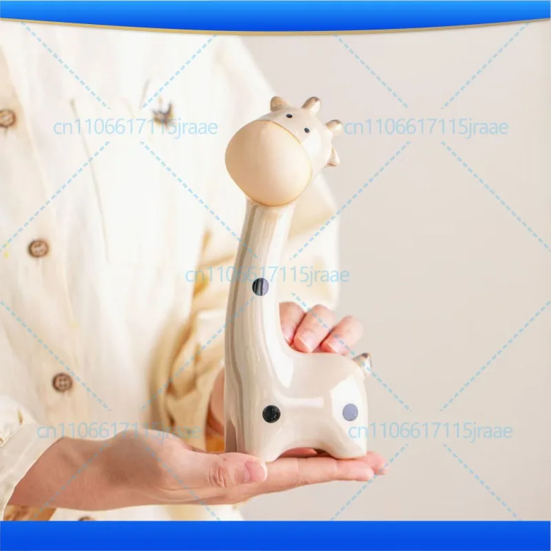 3Pcs For Jingdezhen Creative Ceramic Deer Ornament Decoration Desktop Cute Bookcase Display