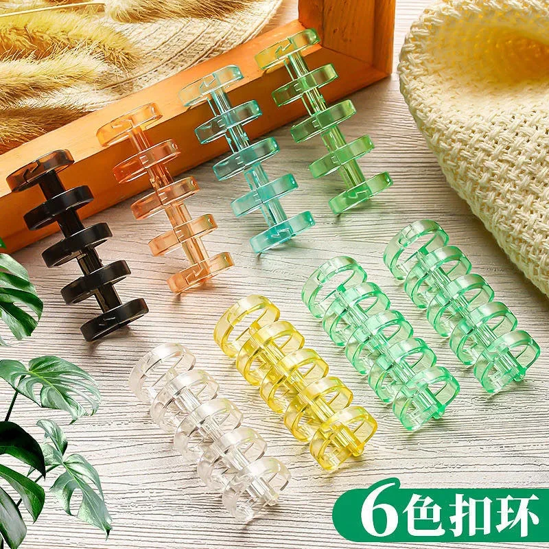 3 teile/los 5 Löcher Lose Blatt Binder Ringe Löcher Tagebuch Notebook Ringe Schreibwaren Binder Clip Halter Buch Bindung Ringe