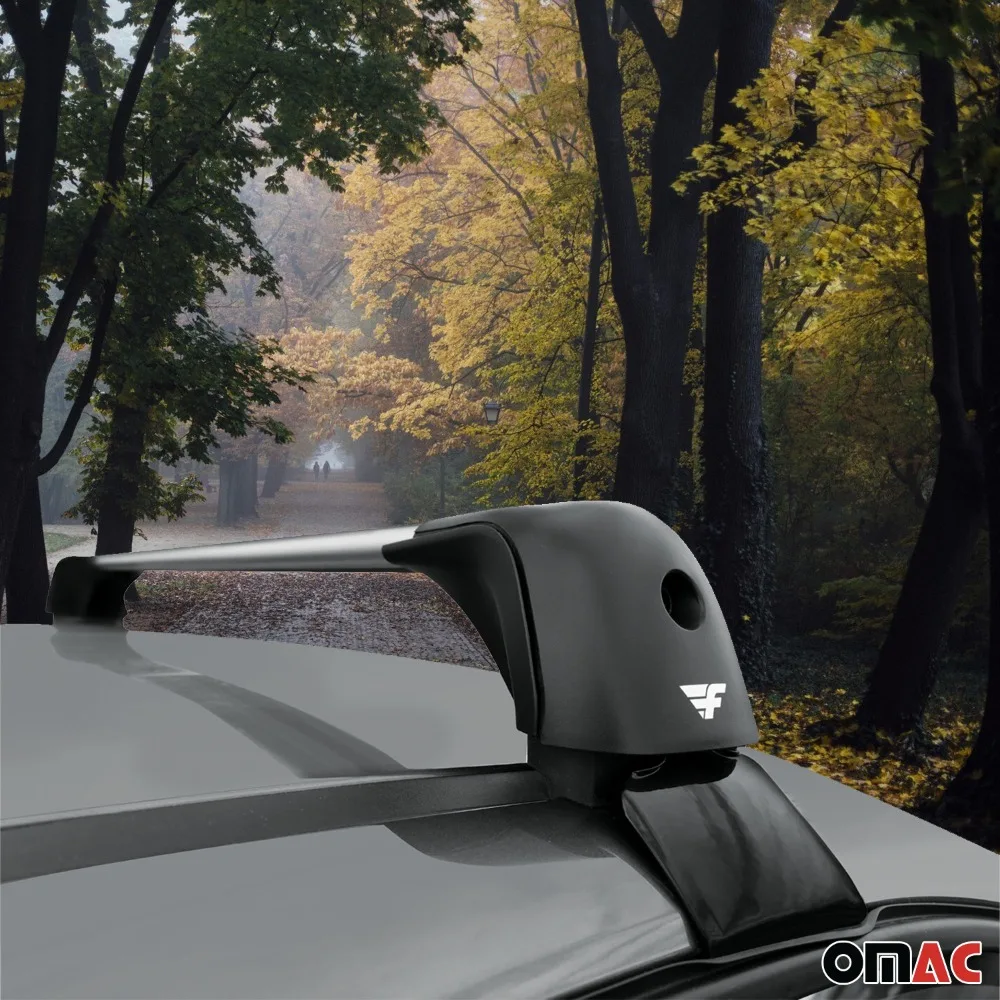 Enhance the car's luggage carrying capacity,Roof Rack Cross Bars Roof Rack Rail Set for VW Golf Mk7 2015-2021 Gray 2 Pcs