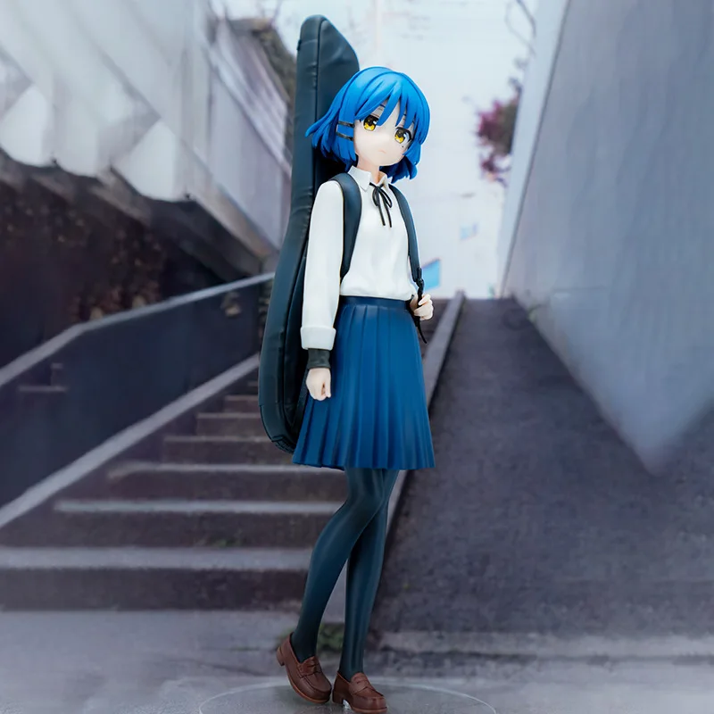 

24cmLonely Rock Blue Haired Beauty Anime Statue Model Collectible Figurine Guitar Bag Figure Toy for Fans and Collectors Gift