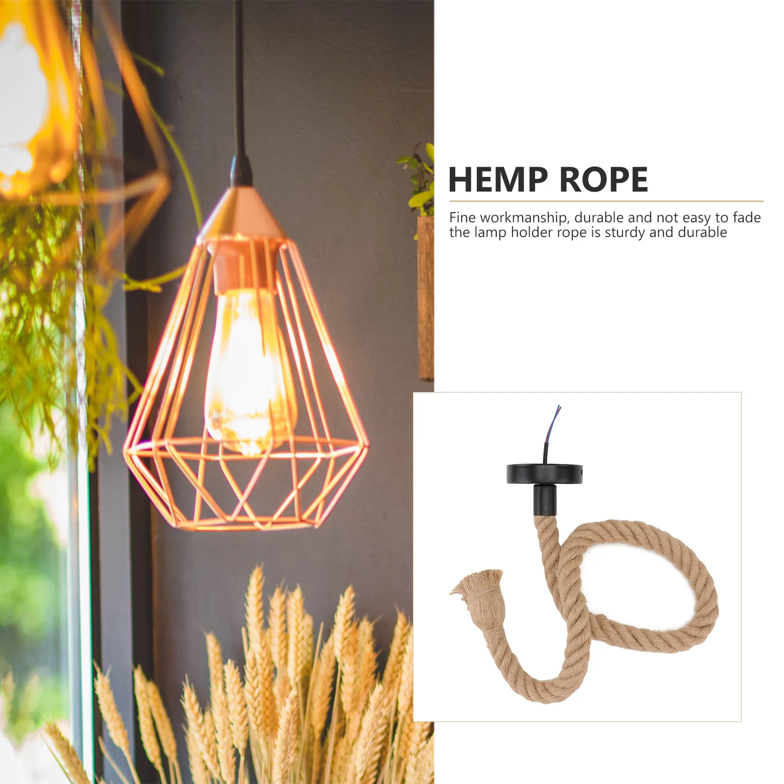 装飾的な天井ランプ麻ロープ照明器具クリエイティブ家庭用壁ペンダントシャンデリアヴィンテージインダストリアルハンギングライトキット