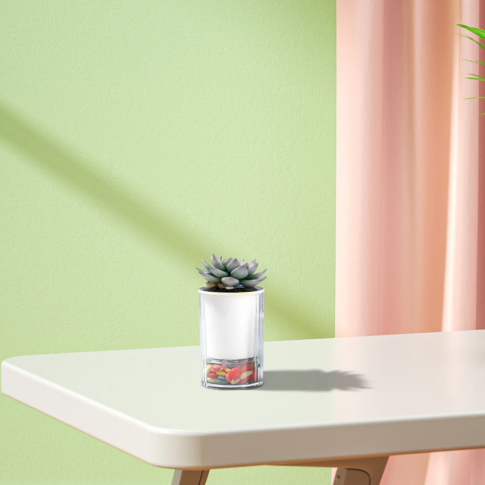 

Creative Vase Automatic Plant Pot Desktop Container Flower Planter Home Flowerpot Office Convenient Watering