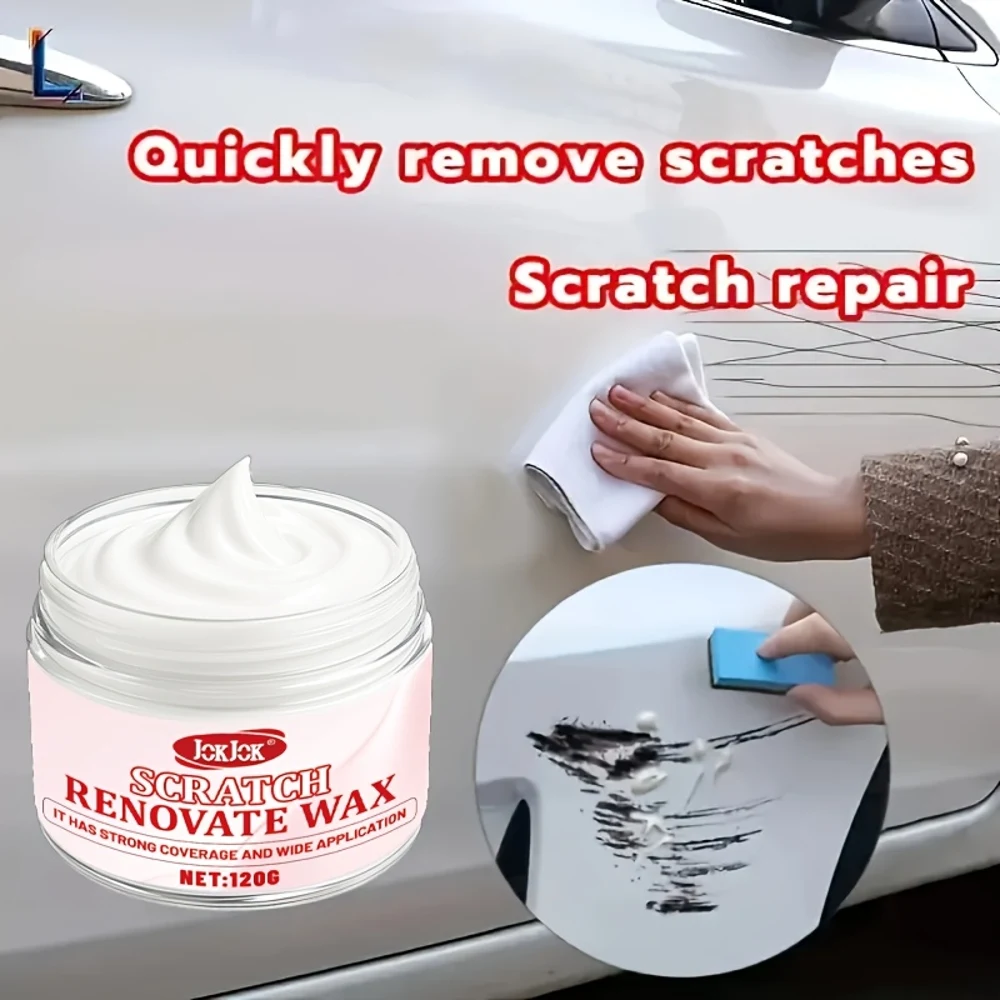 

JOKJOK Воск для восстановления царапин - 120 г Быстрофиксирующий крем для ремонта автомобилей, легкое удаление царапин, универсальный для автомобилей, грузовиков и велосипедов