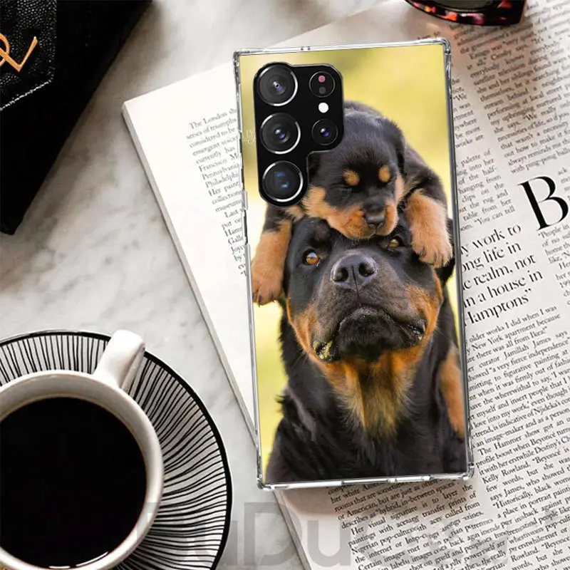 Rottweiler Dog Cover For Samsung Galaxy S23 S22 S24 Ultra S21 Plus S20 FE Phone Case S10 + S10E S9 S8 Print Coque