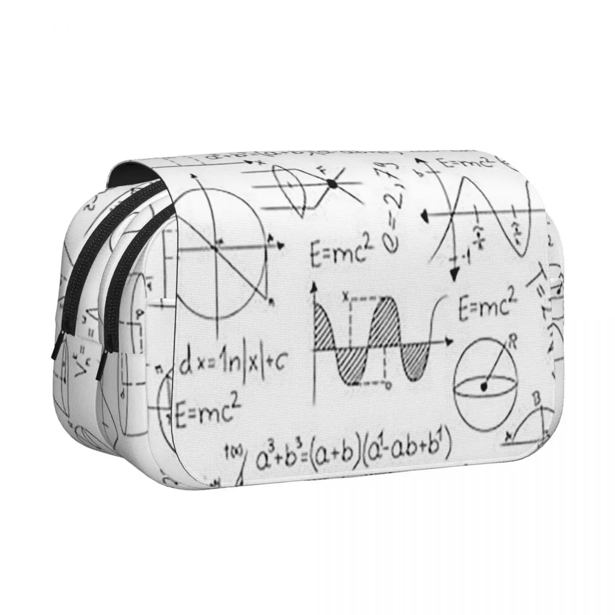 Mathematics Formulas Math Numbers Pencil Cases Pen Holder Hard Shell Leather BigCapacity Pen Box Pencil Bag forBoys Girls School