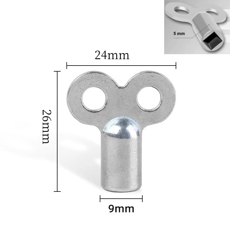 2pcs/5pcs 5×5mm Radiator Valve Key Zinc Alloy Radiator Exhaust Socket for Standard Heating Valves Bleeder Key Accessories