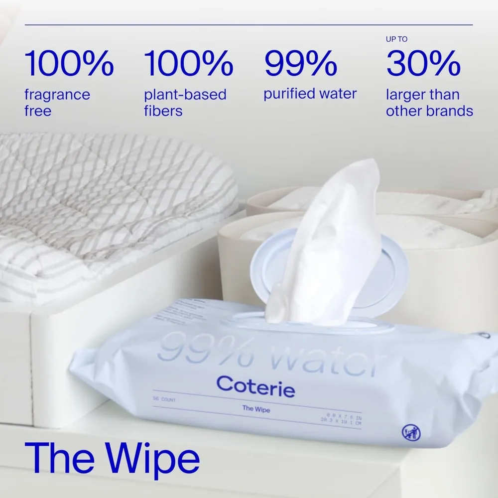 Baby Wipes, 16 Pack, 896 Count, Unscented Wipes, 99% Purified Water, Plastic-Free & Plant-Based Fibers, Clean Ingredients