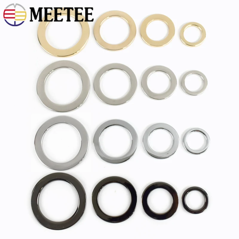 5Pcs 15/19/31mm Metal O Ring Buckles for Bag Strap Webbing Chain Clasp Handbag Belt Hooks Loop DIY Hardware Accessories