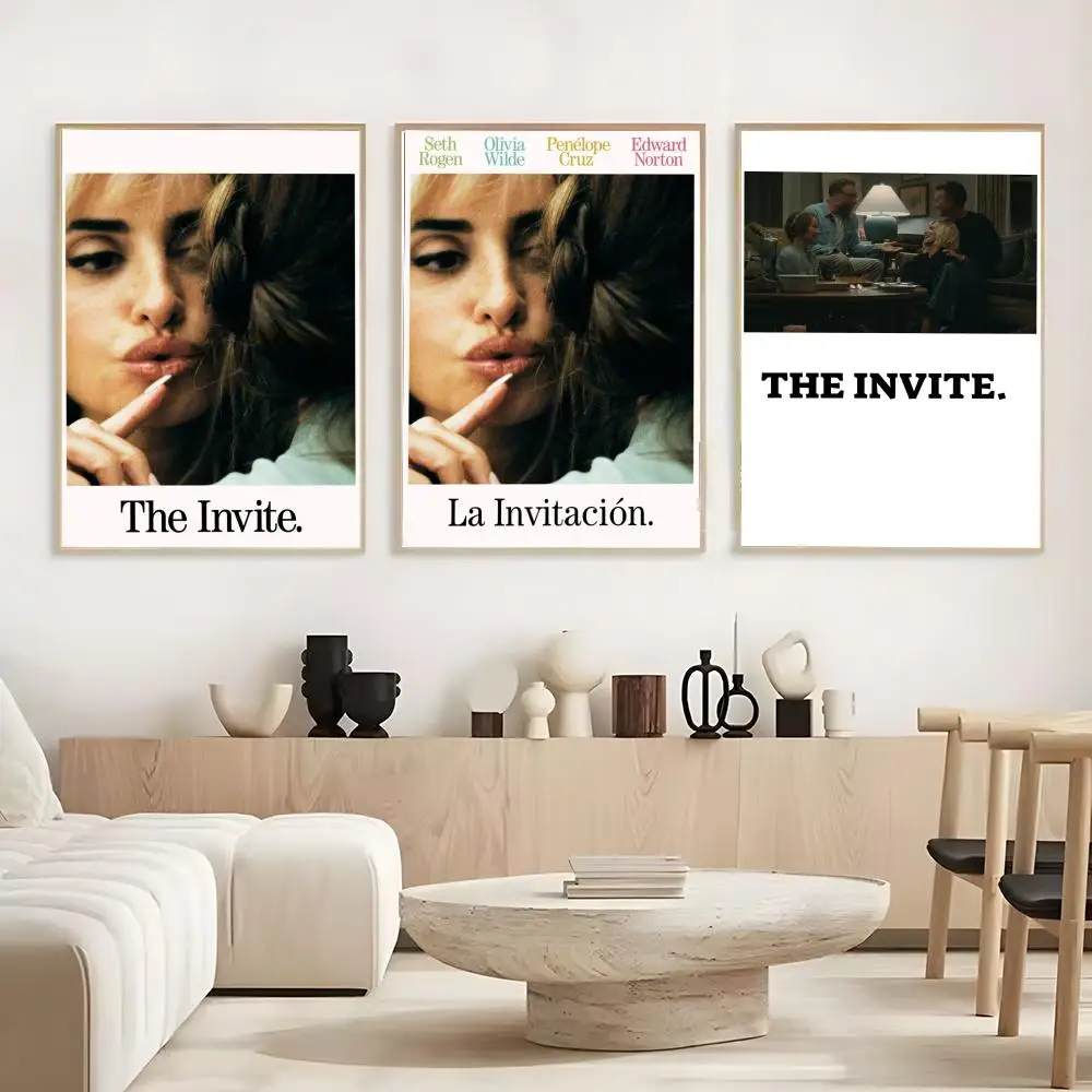 T-The Invite Poster Frameless Poster Self-adhesive Art Waterproof Paper Sticker Coffee House Bar Room Wall Decor