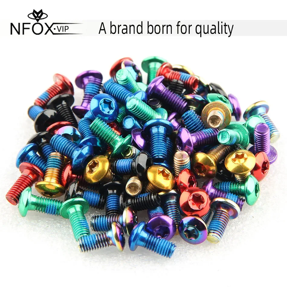 NFOX 12Pcs T25 Bicycle Disc Brake Rotor Screws Various Colors Universal for MTB Road Bike Cycling Brake Accessories