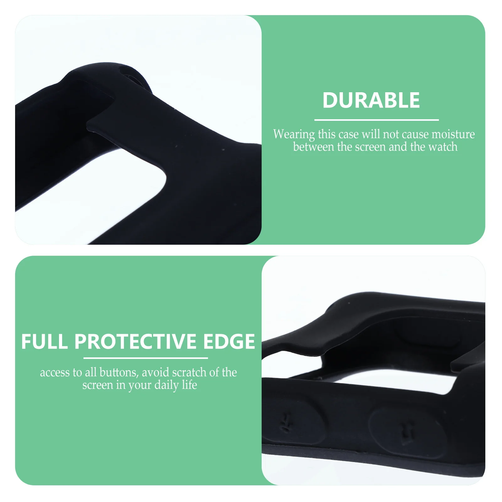 

2Pcs Smartwatch Silicone Protective Cover Full Protection Shockproof Shell Compatible Forerunner35 Watch