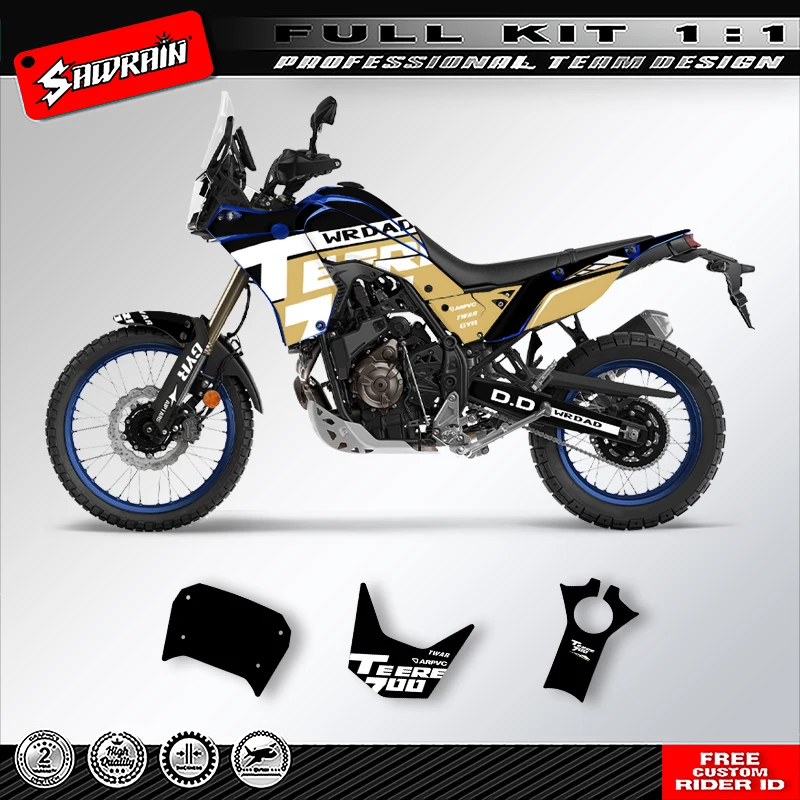 

Sawrain Custom Motorcycle Backgrounds Graphcis Decal Stickers Kits for YAMAHA TENERE T700 2018 2019 2020 2021 2022 2023 007