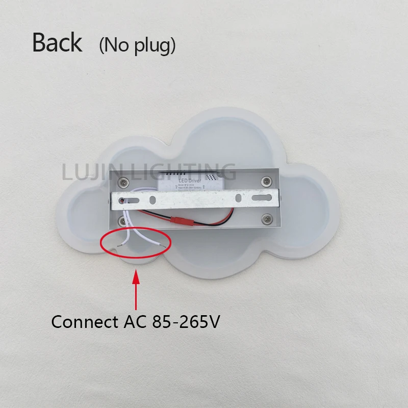 LED سحابة الجدار مصباح مع المكونات غرفة الطفل غرفة نوم السرير المعيشة غرفة الطعام العلية الإبداعية الدافئة الديكور الجدار الخفيفة AC110V-230V #3