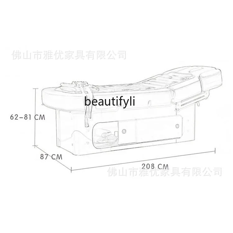 Electric Beauty Bed High-End Beauty Salon Club Hydrotherapy Bed Spa Massage Couch Lifting Facial Micro Plastic Bed