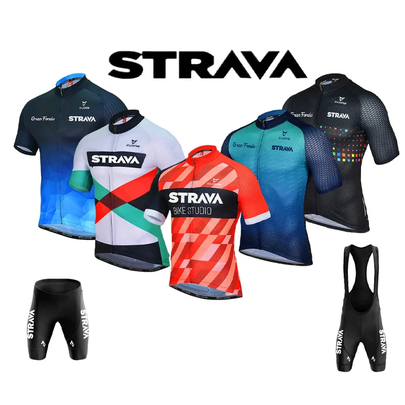 

Летний комплект одежды для велоспорта Strava 2024, легкая и дышащая одежда для горного велосипеда, одежда для горного велосипеда