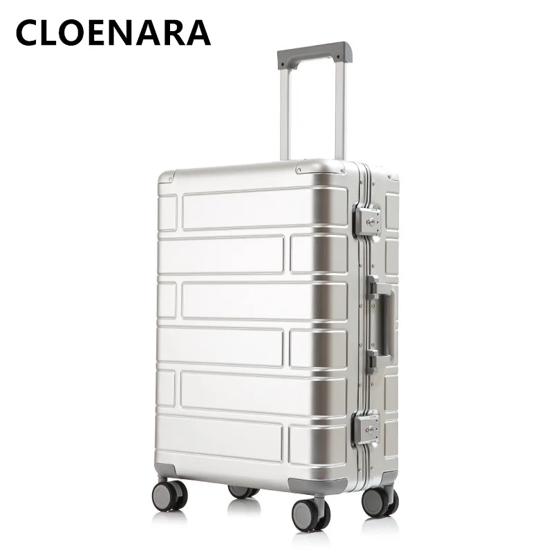 COLENARA-Equipaje de aleación de aluminio y magnesio para hombre, Maleta de viaje de 20 pulgadas, 24 ", 28"