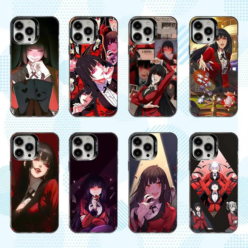 

Y-Yumeko Anime Jabami Phone Case For iPhone 17,16,15,14,13,12,X,8,Pro,Max,Plus,E,SE4,Air,Mini IMD Matte Black