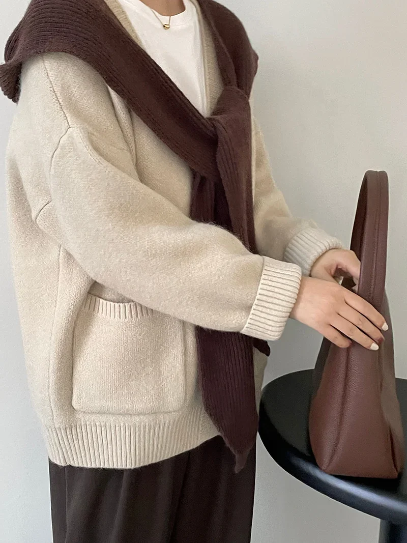 2024 Spring Autumn Cowl Hooded Shawl Autumn Winter Warm Scarf Hat Scarf for Women E3992