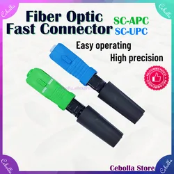 Fiber Optic Fast Connector SC-APC Single Mode Fiber Optic Adapter SC/UPC FTTH SC Field Assembly Fiber Connector SM