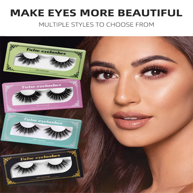 

Bulk Wholesale 1 Pairs 5 Styles Most beautiful Eyelashes Faux Cils Maquiagem Mink Eyelashes Thick False Eyelash extentions