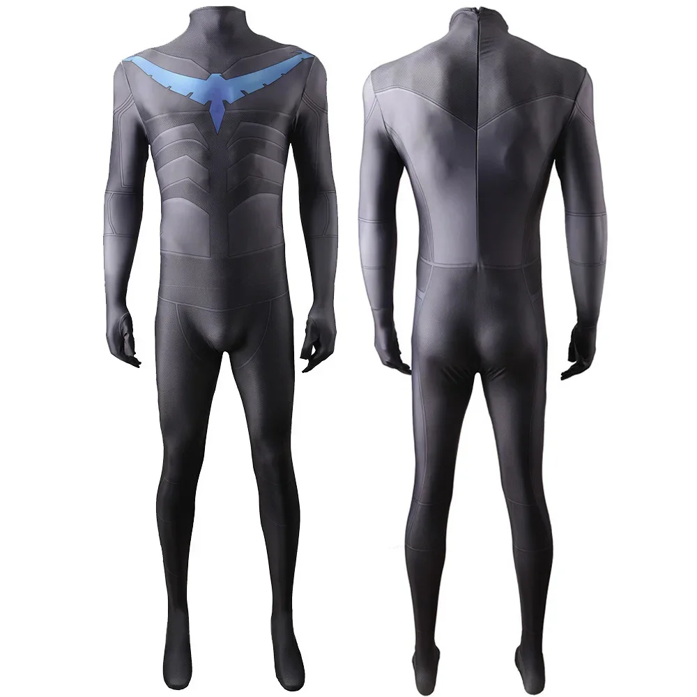 Newest Night Wing Cosplay Costume Spandex Zentai Suits Superhero Bodysuit Jumpsuit Halloween Costume for Adult Kids