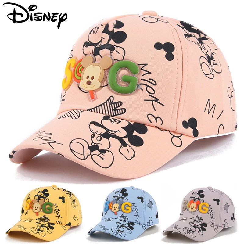 

Disney Spring Cartoon Mickey Mouse Anime Children Cotton Baseball Caps Kids Boy Girl Hip Hop Hat Sun Hat Children's Holiday Gift