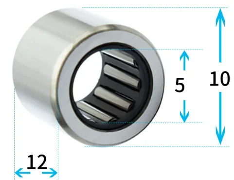 

NK Series Needle Roller Bearing Without Inner Ring Miniature Type Coupler Spare Part ID 5mm to 22mm 1 Piece