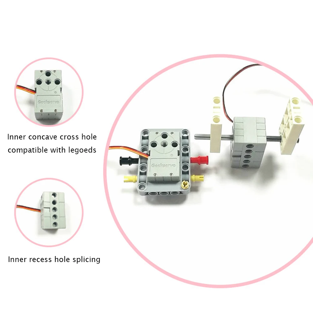 Geekservo 2KG Servo 360 Degree Programmable Dual Output Axle High Torque Compatible with legoeds Hi-technic parts Microbit