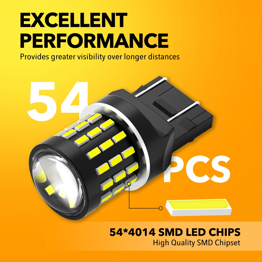 2Pcs Canbus 7443 W21/5W 7440 W21W T20 LED Bulb for Opel Corsa d e Astra j Zafira White Position Light DRL Driving Lamp 360 12V