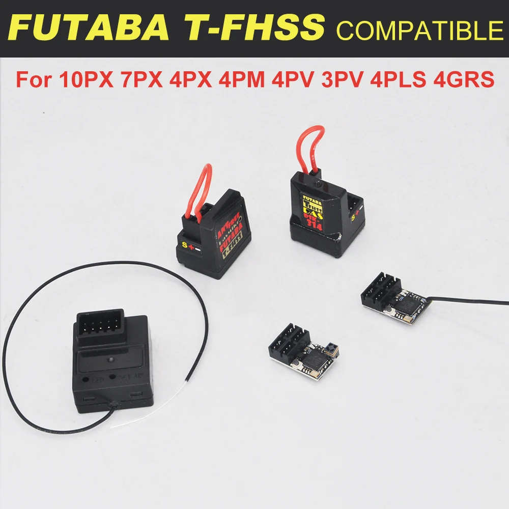Futaba T-FHSS Standard Mini Compatible Receiver 4 Channels for RC Racing Car 10PX 7PX 4PX 4PM 4PV 4PLS 4GRS TFHSS Transmitter