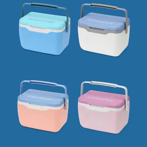 5.5쿼트 보냉 휴대용 캠핑 쿨러, 새지 않는 아이스박스 도시락, BBQ, 피크닉용 추가 아이스팩 포함 하드 쿨러