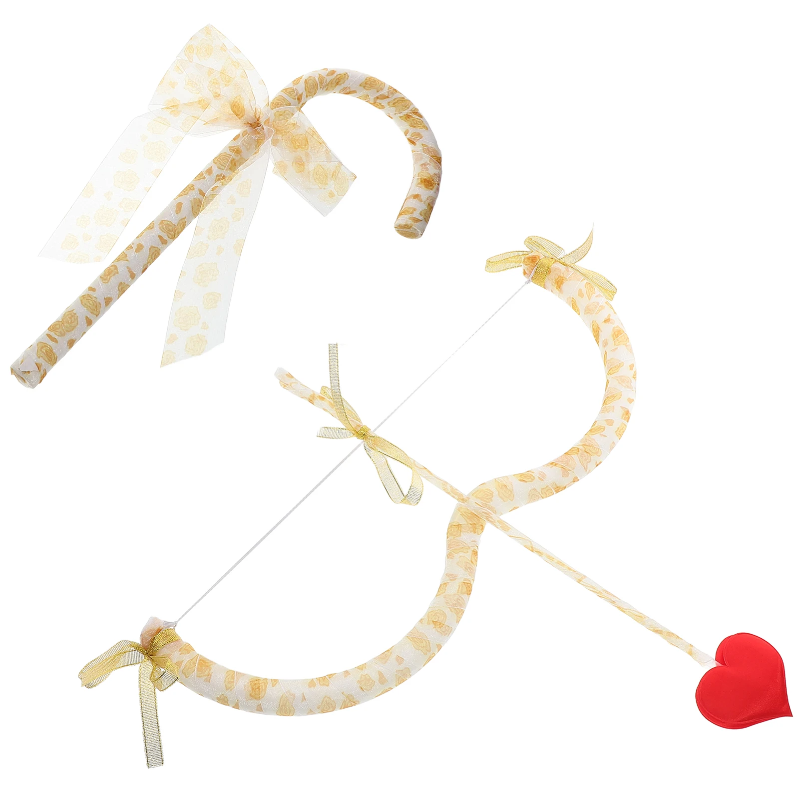 

Mini Cupid Bow Arrow Set Plastic Prop Woman Costume Valentine Halloween Accessories Cosplay Party DIY nament Decoration