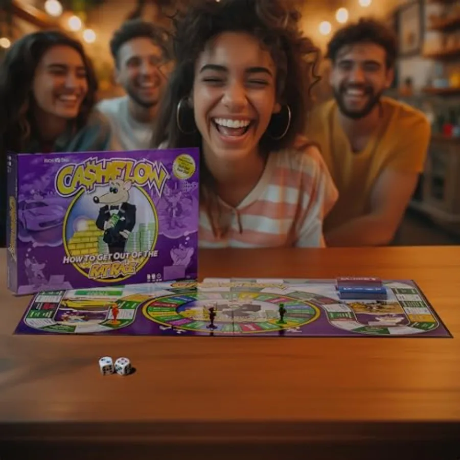 Juego de mesa CASHFLOW, juego educativo de alfabetización de finanzas comerciales para edades de 14 años en adelante, juegos interactivos de aprendizaje financiero para anuncios de adolescentes