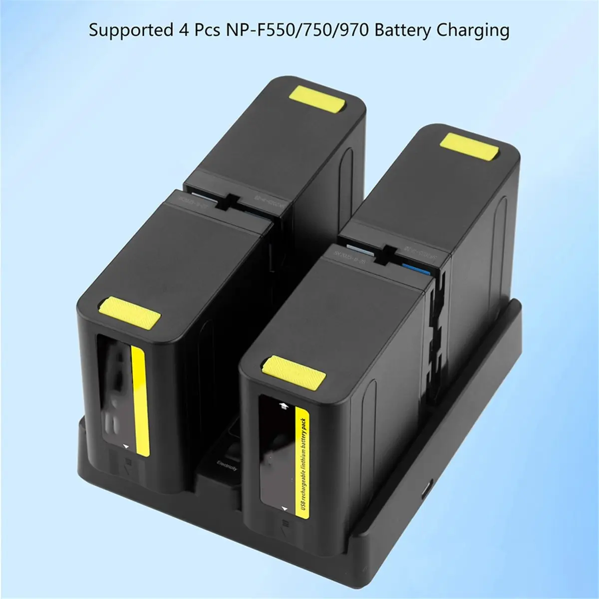 useful PD100W Fast Charger for Sony NP-FZ100 NP-F550 NP-F750 NP-F960 Camera Batteries, Rapid Dual Slot Smart LCD Charging Dock