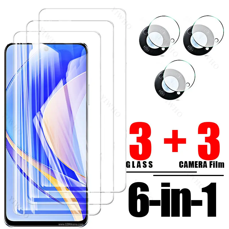 6in1 Full Cover Tempered Glass Case for Huawei Nova Y90 Screen Camera Protective Film Nova Y70 Plus Y61 Y60 Film Y 90 61 60 70